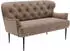 Places of Style CAVADORE 2-Sitzer Küchensofa Amba Trendige Sitzbank für Küche oder Esszimmer / 153 x 97 x 87 / Flachgewebe: Hellbraun