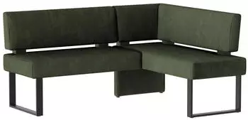 Home Affaire Eckbank Oliver mit Metallgestell K&uuml;chenbank verschiedene Bez&uuml;ge Cord Esszimmerbank OTTOs Choice dunkelgr&uuml;n (Castello 8641) 180 cm x 89 cm x 140 cm