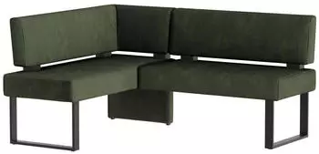 Home Affaire Eckbank Oliver mit Metallgestell K&uuml;chenbank verschiedene Bez&uuml;ge Cord Esszimmerbank OTTOs Choice dunkelgr&uuml;n (Castello 8641) 200 cm x 89 cm x 160 cm