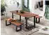 SIT Bank »Tables & Co« 150 cm natur Gestell schwarz Akazien Holz Baumkante wie gewachsen von Möbel Sitzbank Holzbank