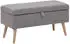 Otto Home Truhenbank AMIRA Sitzbank mit Stauraum Maße B/T/H: 81/36/43 cm mit Staufach in 3 Bezugsqualitäten mit feiner Steppung mittelgrau