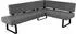 K+W Komfort & Wohnen Eckbank Spider II Sitzsteppung bequem durch Sandwichbauweise 2 Stellmaße anthracite 88 227 cm x 88 cm x 165 cm