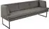 K+W Komfort & Wohnen Polsterbank Cube Hammerkissenoptik 2 Breiten Metallkufe schwarz granit 83 229 cm x 82 cm x 67 cm