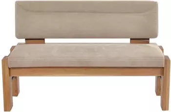 K+W Komfort & Wohnen Polsterbank gepolsterte Stauraumbank Massivholz in 2 Breiten 161cm oder 181cm sand 35 161 cm x 90 cm x 63 cm