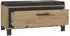 Forte TRONDHEIM Bank mit 1 Schublade und gepolstertem Sitz Holzwerkstoff Artisan Eiche / Schwarzeiche 89.1 x 44.7 x 41.5 cm