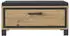 Forte TRONDHEIM Bank mit 1 Schublade und gepolstertem Sitz Holzwerkstoff Artisan Eiche / Schwarzeiche 89.1 x 44.7 x 41.5 cm