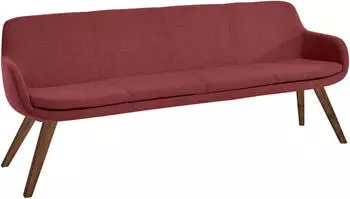 Musterring Essbank Tavia Stativgestell Wildnussbaum massiv ge&ouml;lt Breite 180 200 oder 220 cm bordeaux bordeaux 200 cm x 87 cm x 66 cm