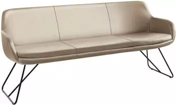 Musterring Essbank Tavia Schlittengestell in drei Ausf&uuml;hrungen Breite 180 200 oder 220 cm sand schwarz sand 180 cm x 87 cm x 66 cm
