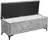 ED EXCITING DESIGN Modante Bettbank Grau Textil 2-Sitzer 139x58x50 cm Truhe im Sitz Wohnzimmer Hocker Sitzhocker
