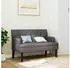 vidaXL Sitzbank mit Rückenlehne Kunstleder Grau 112x65,5x75cm (372151)