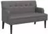 vidaXL Sitzbank mit Rückenlehne Kunstleder Grau 112x65,5x75cm (372151)