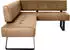 K+W Komfort & Wohnen Spider II Eckbank Sitzsteppung, Cognac/Schwarz, 227x88x165cm (51822453-0)