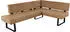 K+W Komfort & Wohnen Spider II Eckbank Sitzsteppung, Cognac/Schwarz, 227x88x165cm (51822453-0)