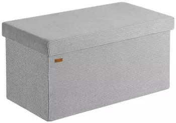 Casaria Truhenbank Faltbar Cord Grau 76x38cm 300kg (109916)