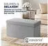 Casaria Truhenbank Faltbar Cord Grau 76x38cm 300kg (109916)