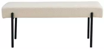 House Nordic Swindon Sitzbank Boucl&eacute;-Stoff 100cm schwarze Metallbeine (Swindon)