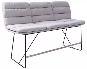 Kawola Thekenbank Vince Webstoff Hellgrau 180x110x56cm