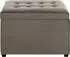 HAKU Sitztruhe Samt anthrazit-braun, 58x42x39cm (52827)