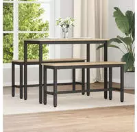 vidaXL Esstischbank 2 pcs Sonoma-Eiche 100 x 32,5 x 48,5 cm