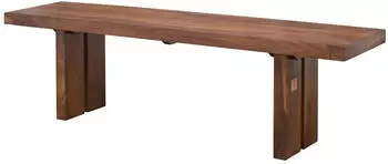 Massivmoebel24 Sydney Sitzbank Sheesham Massivholz lackiert 160x38x45cm (09-126-777-0116)
