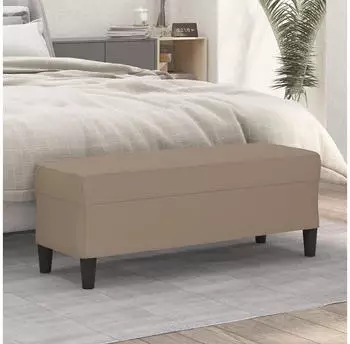 vidaXL Sitzbank Kunstleder Cappuccino-Braun 100x35x41cm (349420)