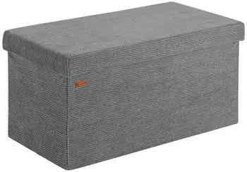 Casaria Truhenbank Cord Anthrazit faltbar 300kg 76x38cm (109917)
