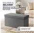 Casaria Truhenbank Cord Anthrazit faltbar 300kg 76x38cm (109917)