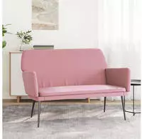 vidaXL Sitzbank Rosa 108x79x79 cm Samt