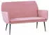 vidaXL Sitzbank Rosa Samt 108x79x79cm (351385)