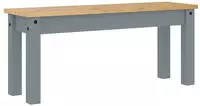 vidaXL Essbank PANAMA Grau 105x30x45 cm Massivholz Kiefer