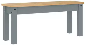 vidaXL Panama Essbank 105x30x45cm, Grau, Massivholz Kiefer (4005712)