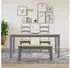 vidaXL Panama Essbank 105x30x45cm, Grau, Massivholz Kiefer (4005712)