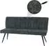 Mendler Sitzbank HWC-K16 Polsterbank Chenille Metall 160cm blau-grün (HWC-K16)