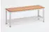 Szagato Umkleidebank mit Schuhrost 100x42x30cm, Metall, grau (55103-1)