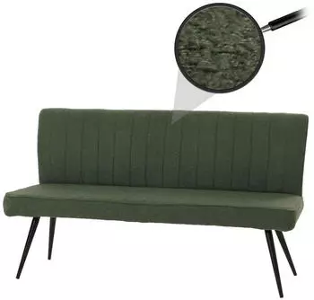 MCW K16 Sitzbank Boucl&eacute; Stoff Metallgestell 160cm, gr&uuml;n (94165)