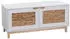 MCW MCW-P54 Garderoben-Sitzbank mit Schuhablage, MDF Melamin Wasserhyazinthefront, weiß (100673)