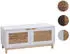 MCW MCW-P54 Garderoben-Sitzbank mit Schuhablage, MDF Melamin Wasserhyazinthefront, weiß (100673)