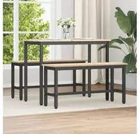 vidaXL Esstische 2 pcs Natur 100 x 32,5 x 49 cm Massives Kiefernholz