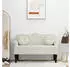 vidaXL Sitzbank mit Kissen Samt Creme 120,5x65x75cm (372147)