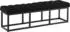 CLP Amun Chesterfield Sitzbank Stoff & Mattschwarz Metall, Schwarz, 150cm (307235)