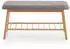 xonox.home Sitzbank mit Polstersitz, Ablage und Stauraum, Bambus/Grau, 90x45x34cm