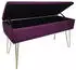Echtwerk Scarlett Sitzbank mit Stauraum Samtbezug Beere 75x30x41,5cm