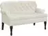 vidaXL Sitzbank mit Rückenlehne Samt Creme 119,5x64,5x75cm (372163)