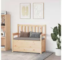 vidaXL Sitzbank 112,5x51,5x96,5 cm Massivholz Kiefer