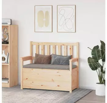 vidaXL Sitzbank 112,5x51,5x96,5 cm Massivholz Kiefer