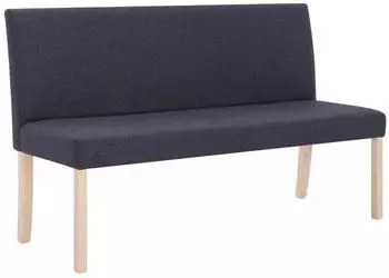 vidaXL Sitzbank 139,5 cm Dunkelgrau Polyester