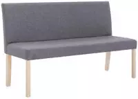vidaXL Sitzbank 139,5 cm Hellgrau Polyester
