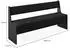 VICCO Vicco Bank Roman Schwarz 166,6 x 80 x 41,5 cm Holzwerkstoff