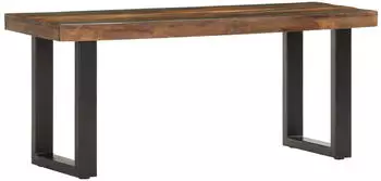 vidaXL Sitzbank 110 cm Stahl Altholz (2864580)