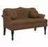 vidaXL Sitzbank mit Kissen Braun 120,5x65x75 cm Wildleder-Optik (372149)
